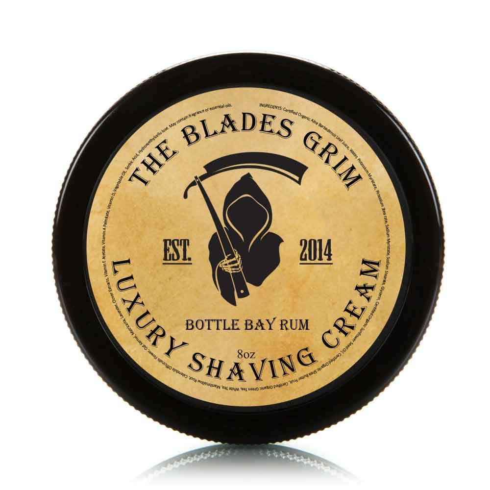 Bottle Bay Rum - The Blades Grim 8 oz Luxury Shaving Cream